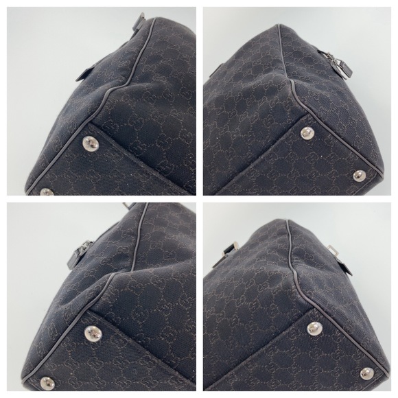 Gucci Gucci GG Canvas/Leather Boston Bag 196356 Leather Travel Bag 196356 - Picture 3 of 10